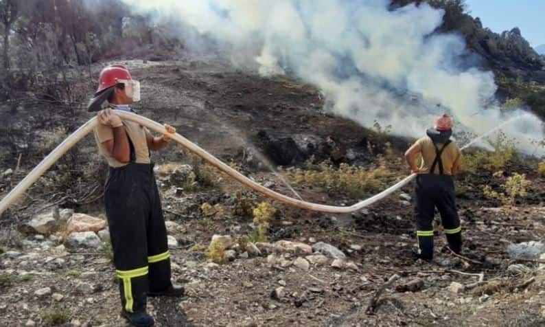 Dağ Komando Okulu yangın söndürme çalışmalarında müdahale ediyor 3