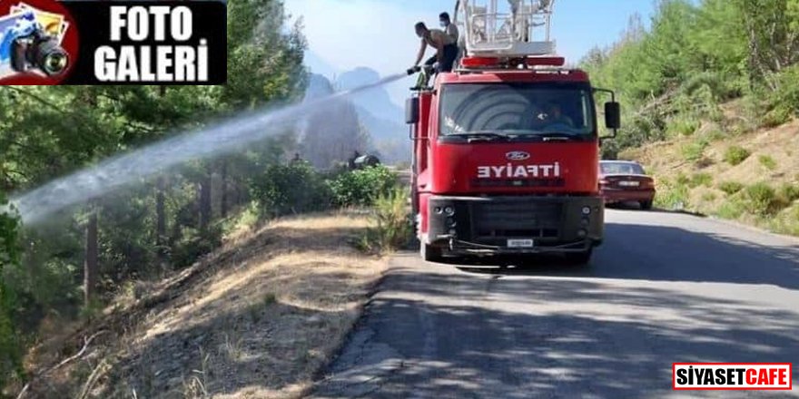 Dağ Komando Okulu yangın söndürme çalışmalarında müdahale ediyor