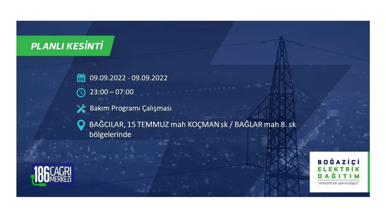 İstanbul'da dev elektrik kesintisi: 3 gün boyunca elektrik verilmeyecek 10