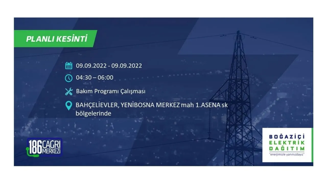 İstanbul'da dev elektrik kesintisi: 3 gün boyunca elektrik verilmeyecek 13