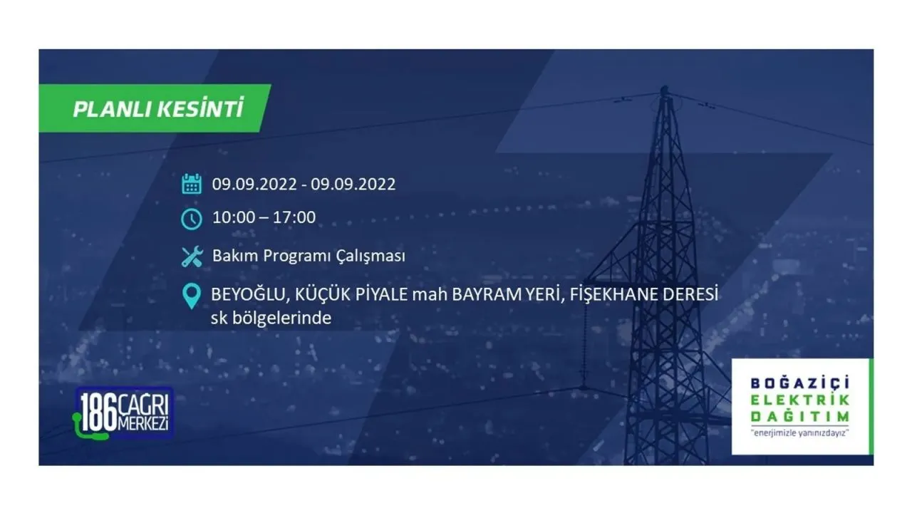 İstanbul'da dev elektrik kesintisi: 3 gün boyunca elektrik verilmeyecek 19