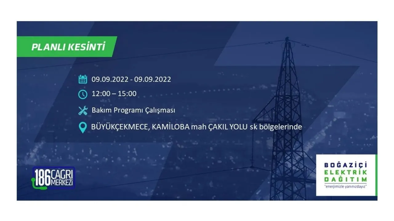 İstanbul'da dev elektrik kesintisi: 3 gün boyunca elektrik verilmeyecek 22