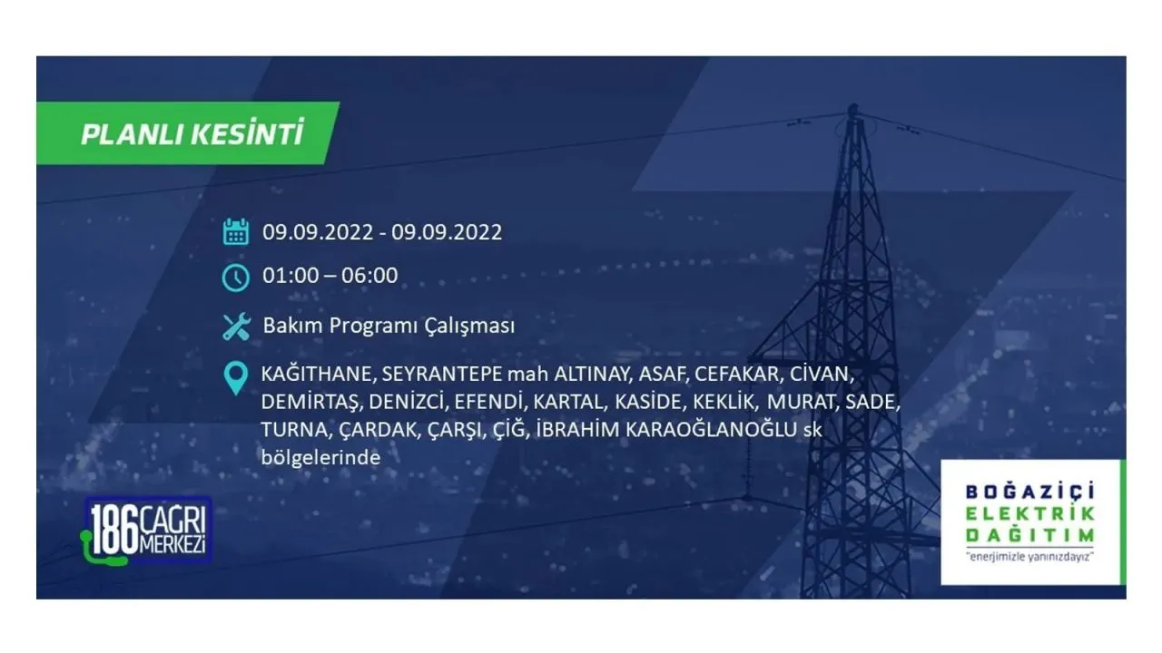 İstanbul'da dev elektrik kesintisi: 3 gün boyunca elektrik verilmeyecek 32