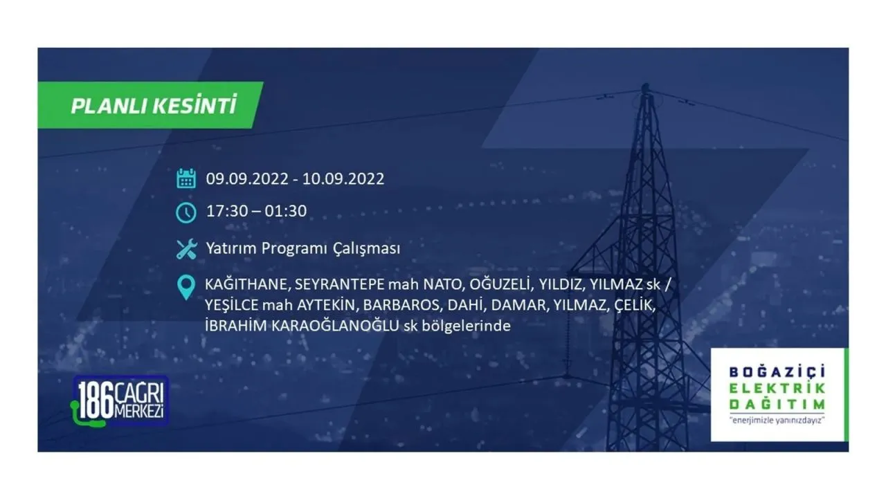 İstanbul'da dev elektrik kesintisi: 3 gün boyunca elektrik verilmeyecek 34
