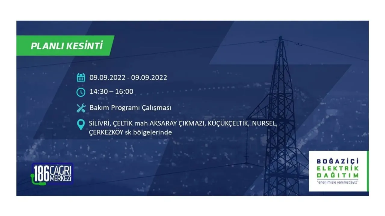 İstanbul'da dev elektrik kesintisi: 3 gün boyunca elektrik verilmeyecek 41