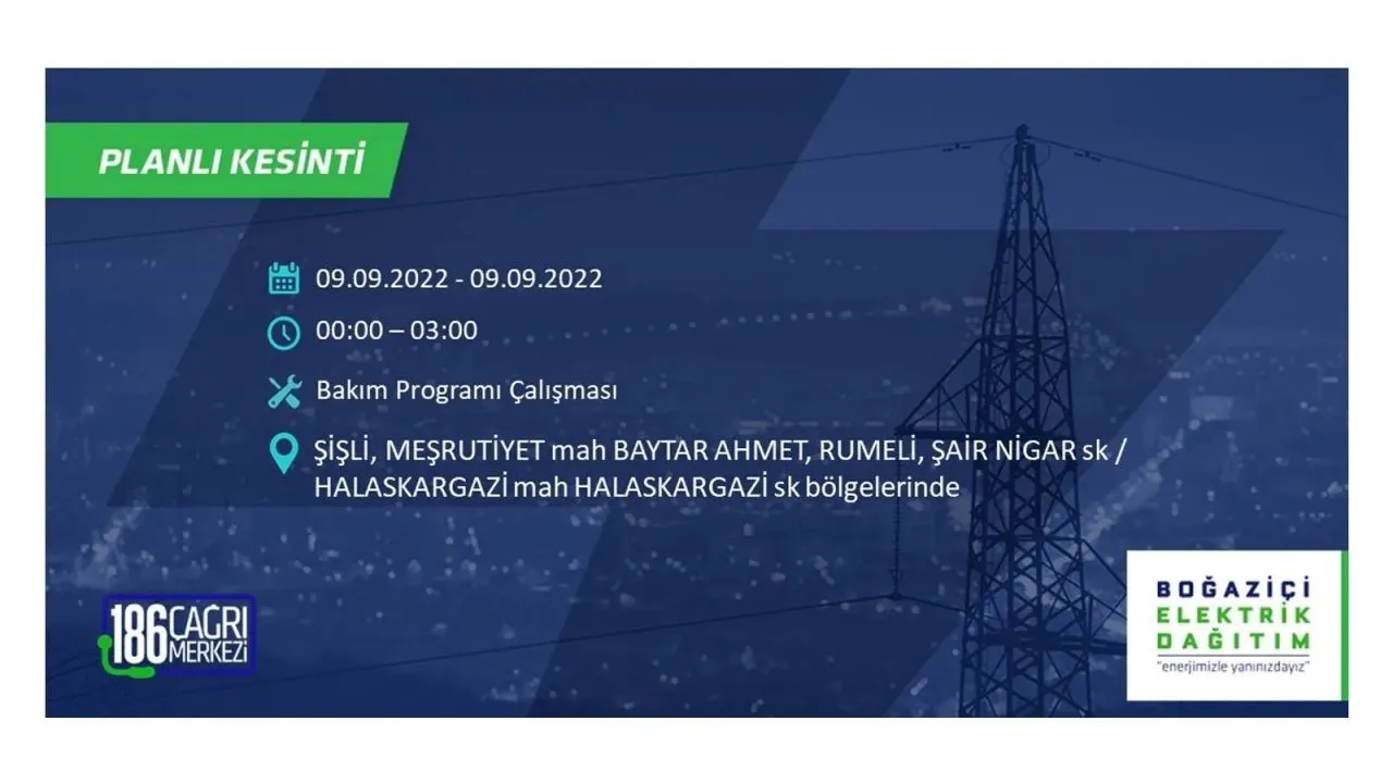 İstanbul'da dev elektrik kesintisi: 3 gün boyunca elektrik verilmeyecek 42