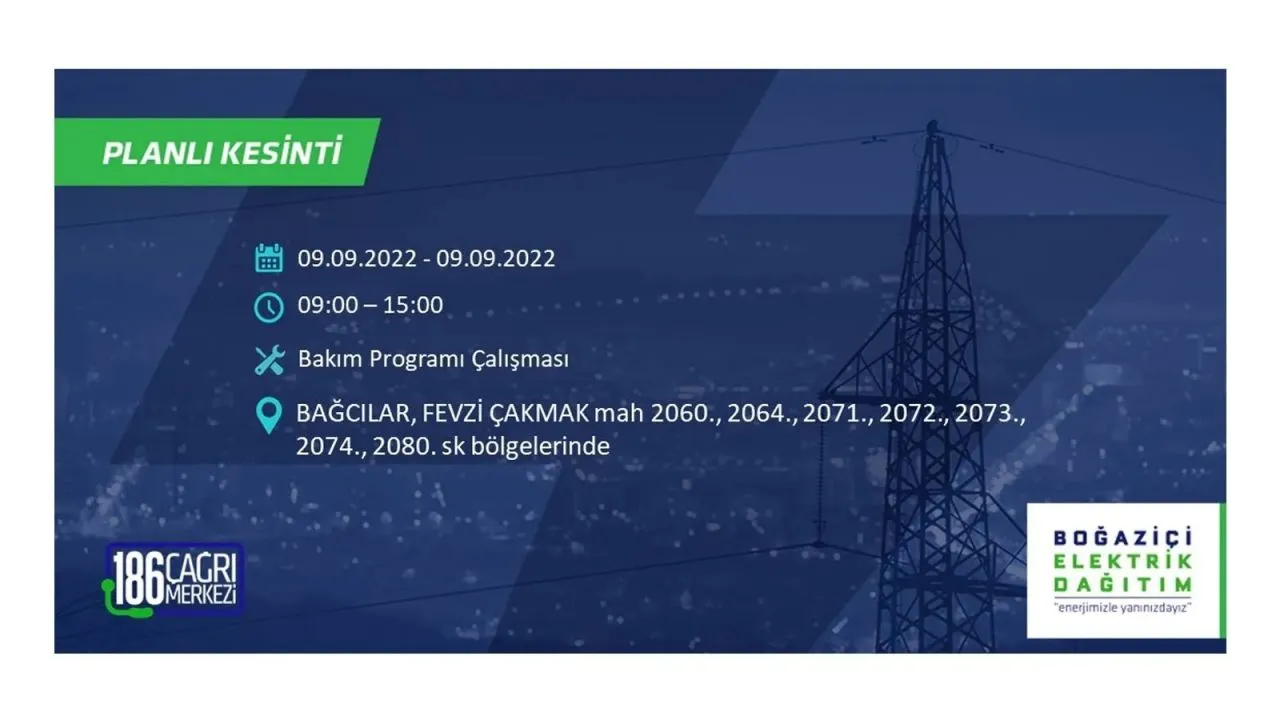 İstanbul'da dev elektrik kesintisi: 3 gün boyunca elektrik verilmeyecek 8