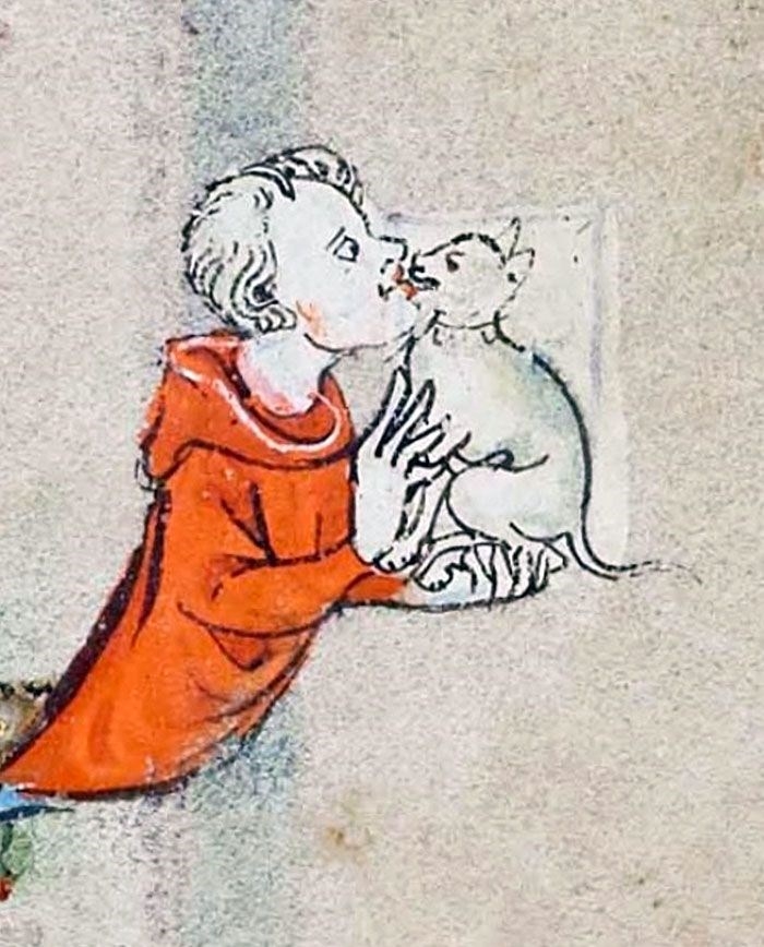 Ortaçağ ressamlarından korkutucu kedi figürleri 15