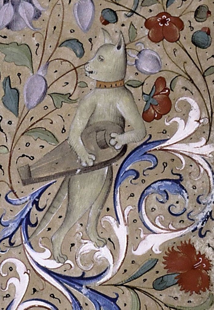 Ortaçağ ressamlarından korkutucu kedi figürleri 20