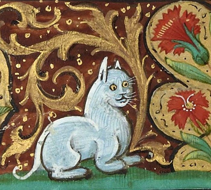 Ortaçağ ressamlarından korkutucu kedi figürleri 24