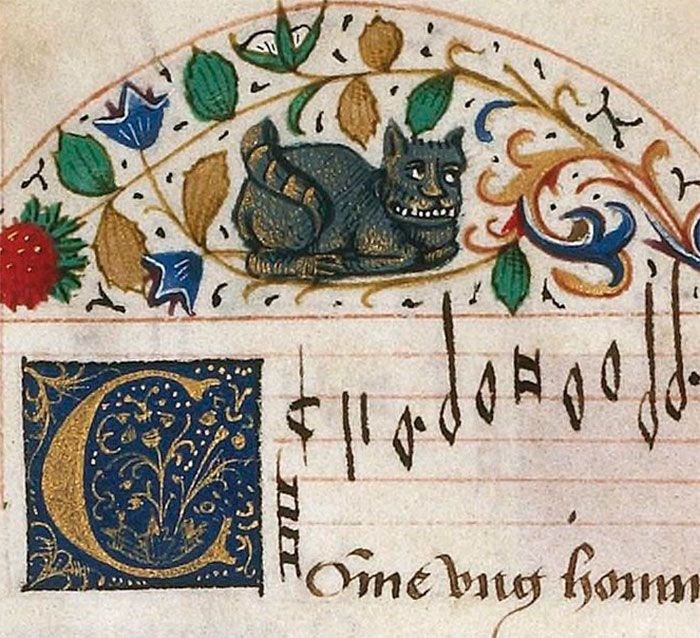 Ortaçağ ressamlarından korkutucu kedi figürleri 25
