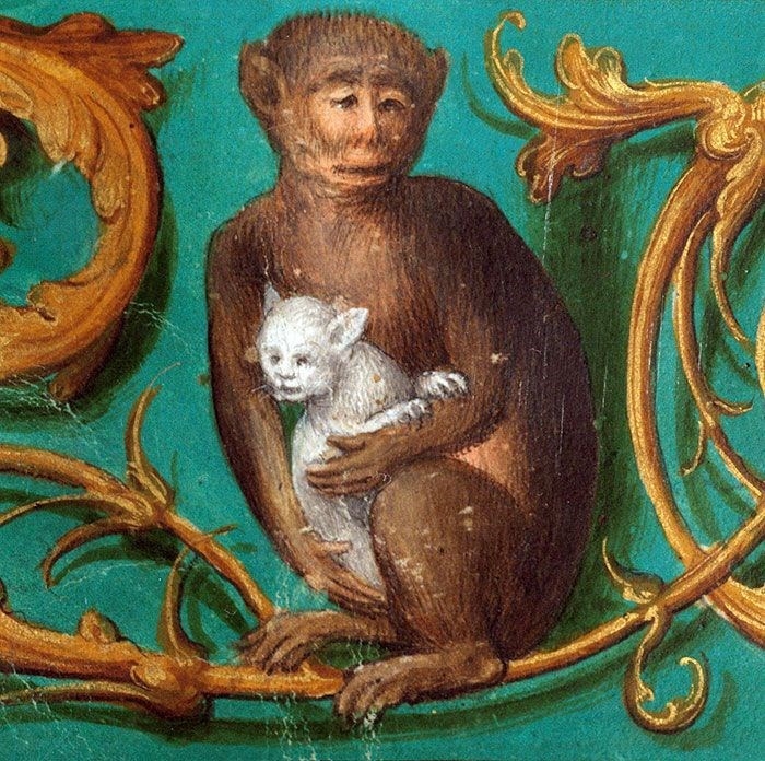 Ortaçağ ressamlarından korkutucu kedi figürleri 27