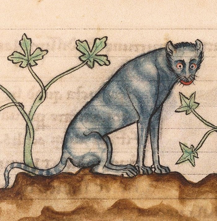 Ortaçağ ressamlarından korkutucu kedi figürleri 33
