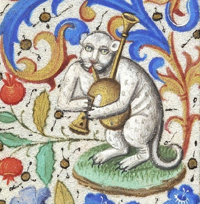 Ortaçağ ressamlarından korkutucu kedi figürleri 6