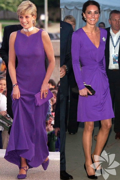 Lady Diana ve Kate Middleton'un stil benzerliği 10