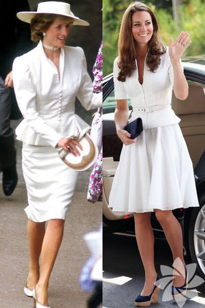 Lady Diana ve Kate Middleton'un stil benzerliği 18