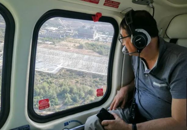 Bakan Yeniköy Termik Santrallerinin çevresini havadan inceledi 2