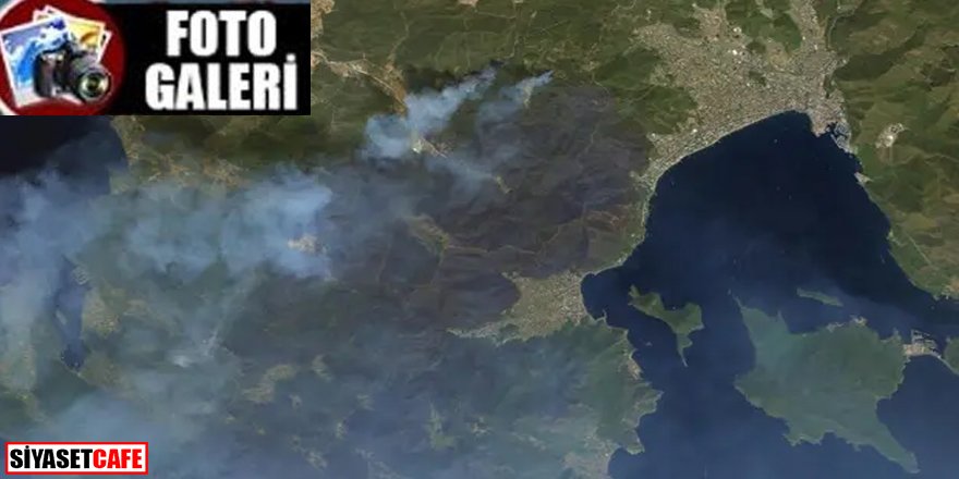 Manavgat ve Marmaris'teki orman yangınlarını uzaydan görüntüledi