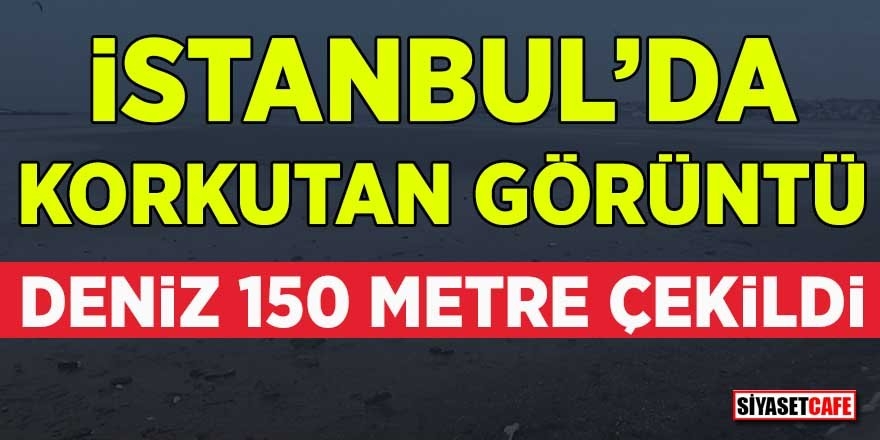 Korkutan görüntü! İstanbul'da deniz 150 metre çekildi 13