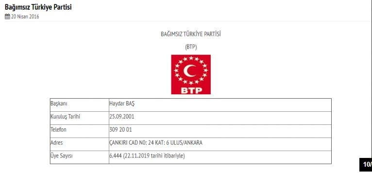 İşte Türkiye'deki 78 partinin son üye sayıları 10