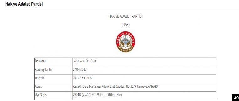 İşte Türkiye'deki 78 partinin son üye sayıları 49