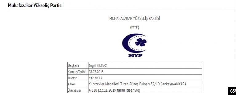 İşte Türkiye'deki 78 partinin son üye sayıları 65