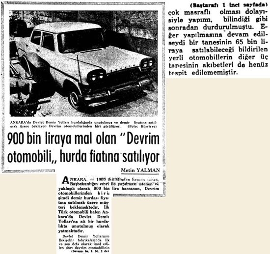 Türkiye'nin ilk yerli arabası Devrim Arabası'nın hikayesi 17