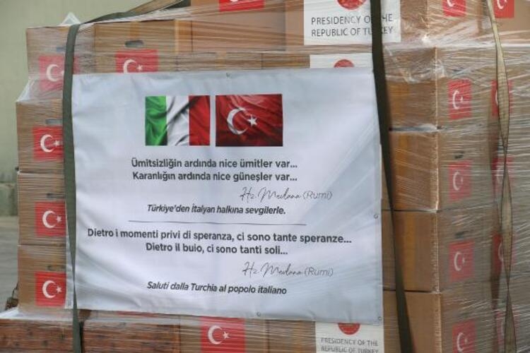 Türkiye'den İspanya ve İtalya'ya  yardım paketleri gönderildi 2