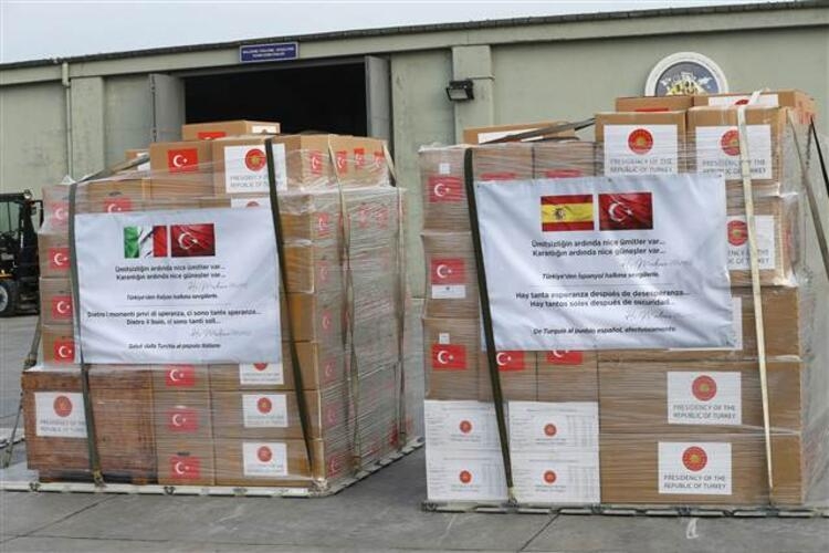 Türkiye'den İspanya ve İtalya'ya  yardım paketleri gönderildi 7