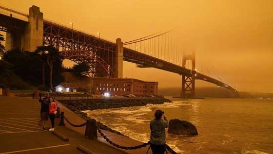 Bu kareler bir felaket filmi değil, San Francisco turuncuya büründü 5