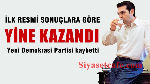 Yunanistan seçimlerinden ilk resmi sonuçlar