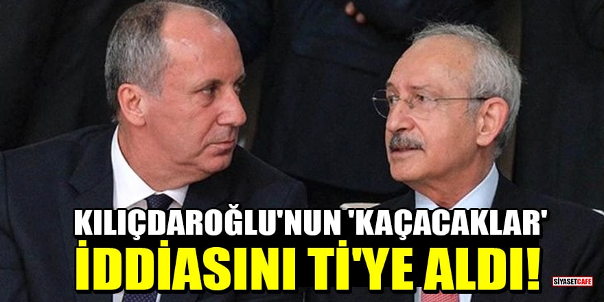 İnce, Kılıçdaroğlu'nun 'kaçacaklar' iddiasını fena ti'ye aldı!