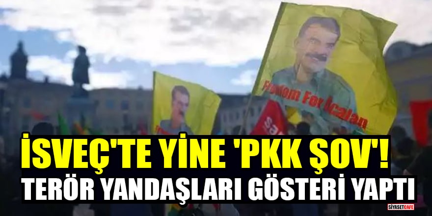 İsveç'te yine 'PKK şov'! Terör yandaşları, Göteborg'da gösteri yaptı