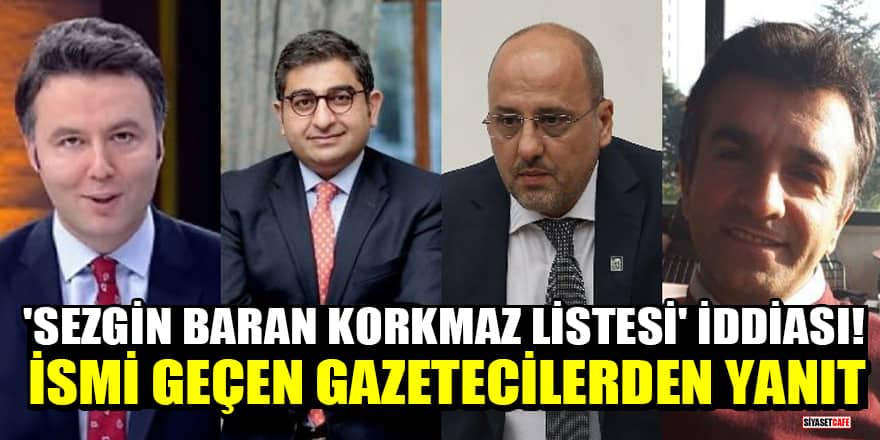 'Sezgin Baran Korkmaz listesi' iddiası! Ahmet Şık, Dinçer Gökçe ve Mehmet Akif Ersoy'dan yanıt geldi