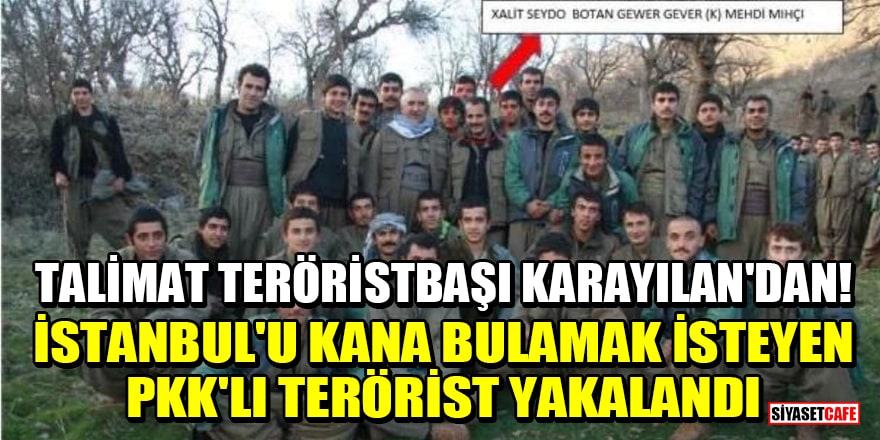 Talimat teröristbaşı Karayılan'dan! İstanbul'u kana bulamak isteyen PKK'lı terörist yakalandı