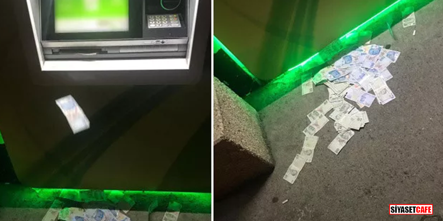 Zonguldak'ta ATM para saçtı, vatandaş ne yapacağını şaşırdı!