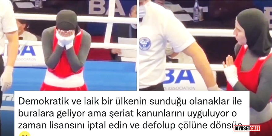 Hakemin elini tutmayan müslüman boksör sosyal medyada tartışma yarattı!