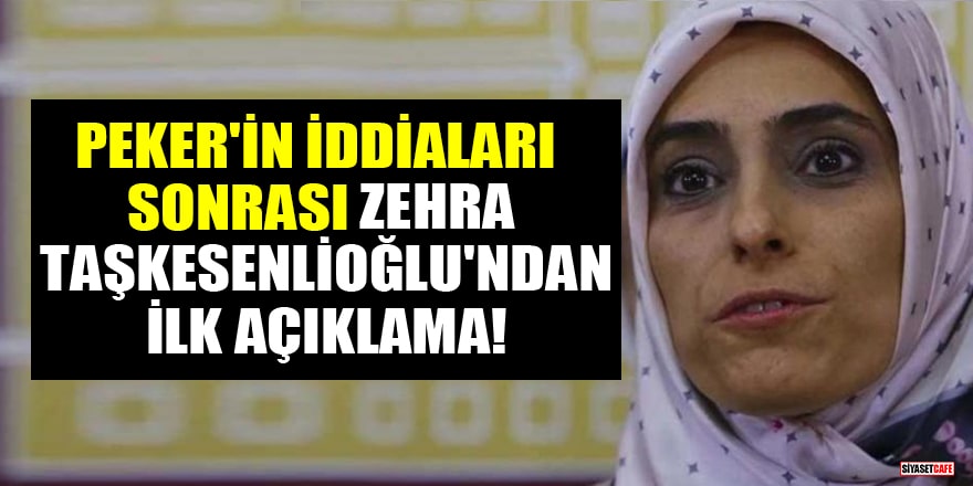 Sedat Peker'in iddiaları sonrası Zehra Taşkesenlioğlu'ndan ilk açıklama!