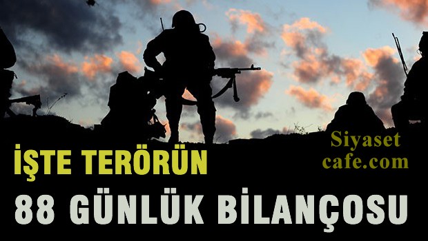 İşte terörün 88 günlük bilançosu
