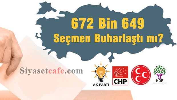 672 bin 649 seçmen buhar oldu
