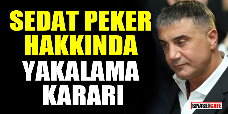 Organize suç örgütü lideri Sedat Peker hakkında yakalama kararı çıkarıldı