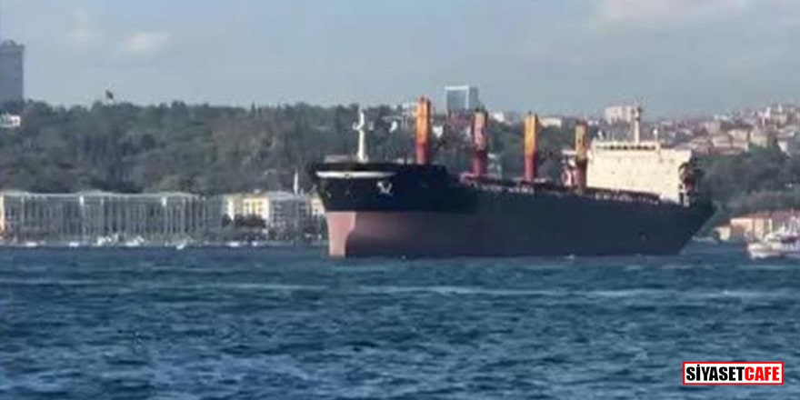 Panama bandralı gemi arızalandı! İstanbul Boğazı kapatıldı