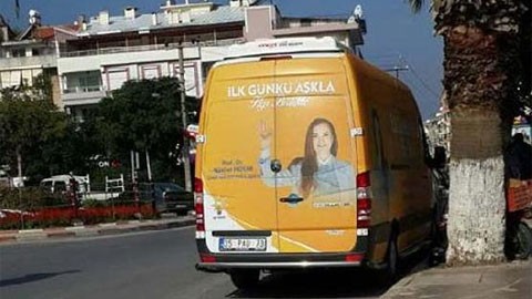 Belediye aracı AKP'ye seçim aracı oldu