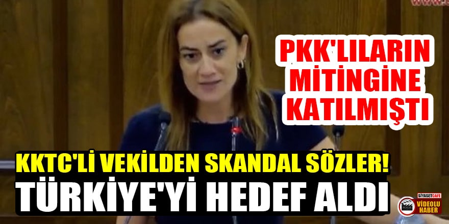 PKK'lıların mitingine katılan KKTC'li vekilden skandal sözler! Türkiye'yi hedef aldı