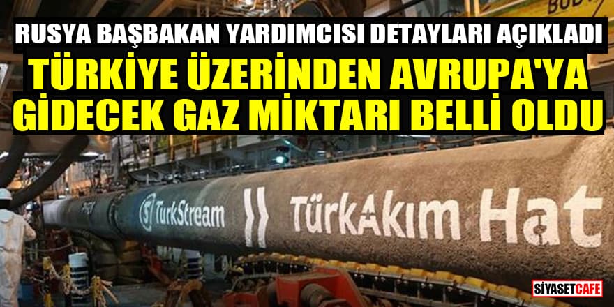 Rusya Başbakan Yardımcısı detayları açıkladı: Türkiye üzerinden Avrupa'ya gidecek gaz miktarı belli oldu