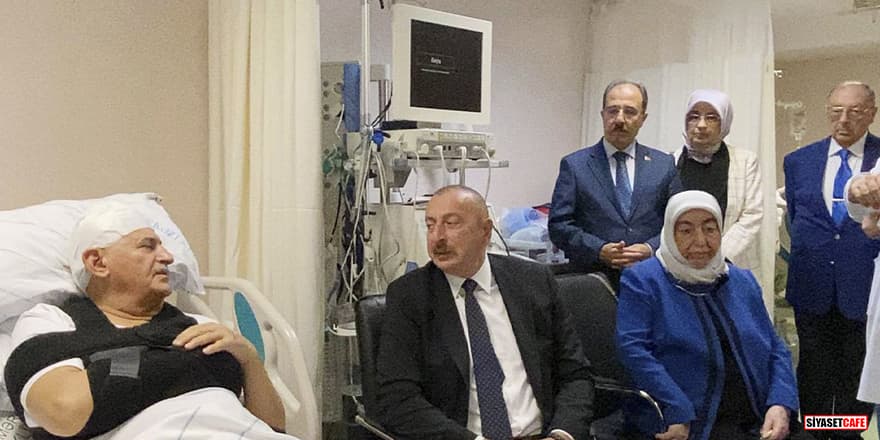 Aliyev, trafik kazası geçiren Binali Yıldırım'ı ziyaret etti