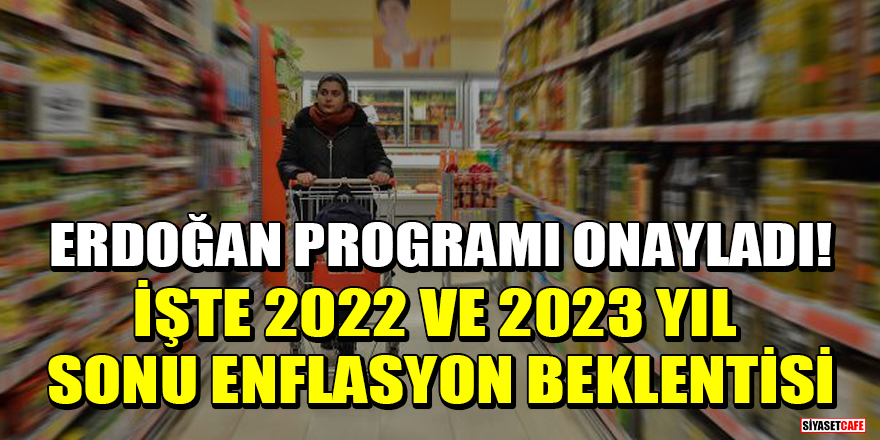 Erdoğan programı onayladı! İşte 2022 ve 2023 yıl sonu enflasyon beklentisi