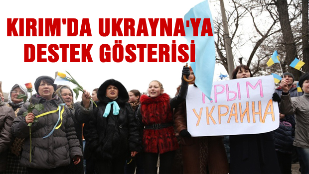 Akmescit'te Ukrayna'ya destek gösterisi
