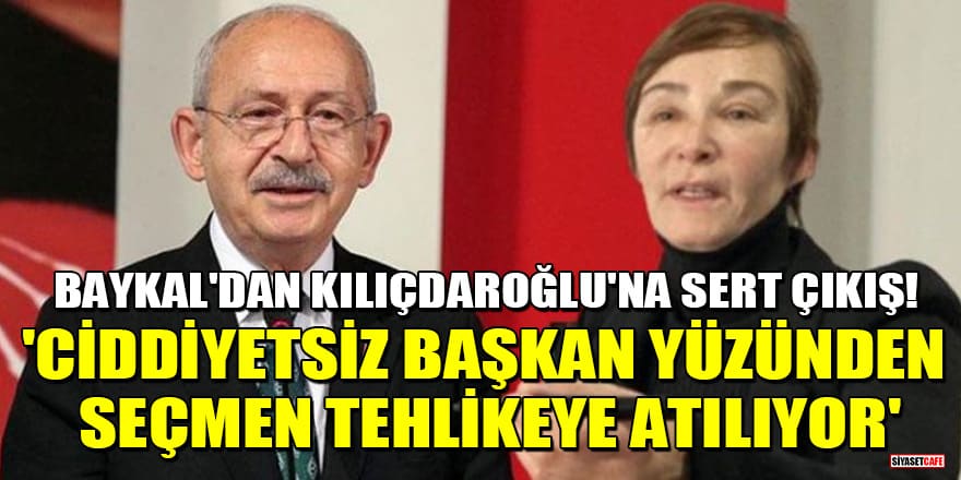 Aslı Baykal'dan Kılıçdaroğlu'na sert çıkış! 'Ciddiyetsiz genel başkan yüzünden seçmen tehlikeye atılıyor'
