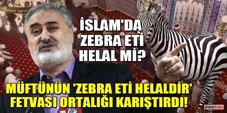 Ankara Müftüsünün 'Zebra eti helaldir' fetvası ortalığı karıştırdı! İslam'da zebra eti helal mi?